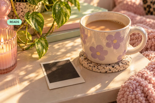 An old polaroid photo lying beside a cup of tea — cover for “The Quiet Grief of Late Diagnosis”