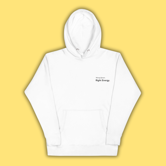 Wrong Spoon. Right Energy. - Embroidered Hoodie