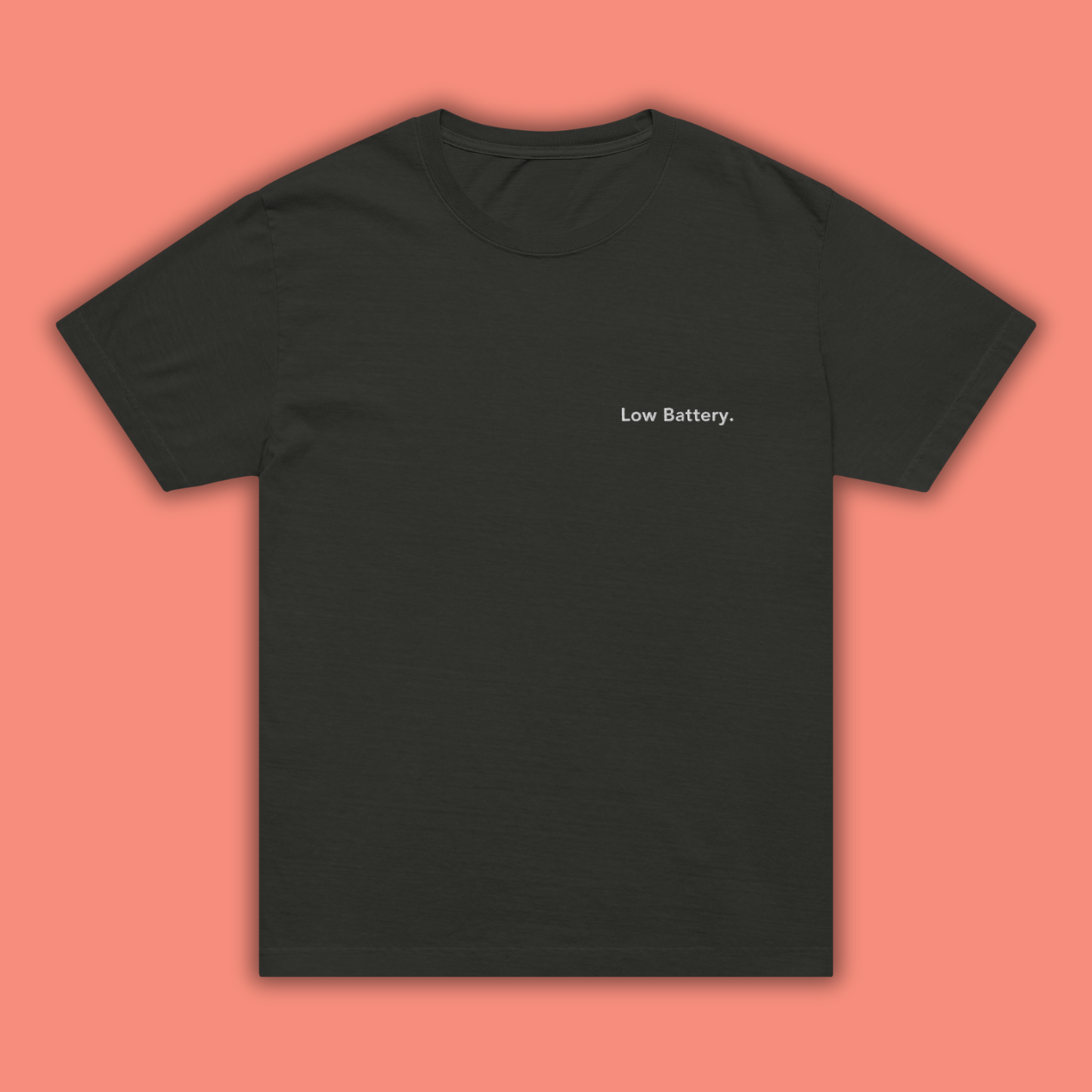 Low Battery. - Embroidered Oversized Tee