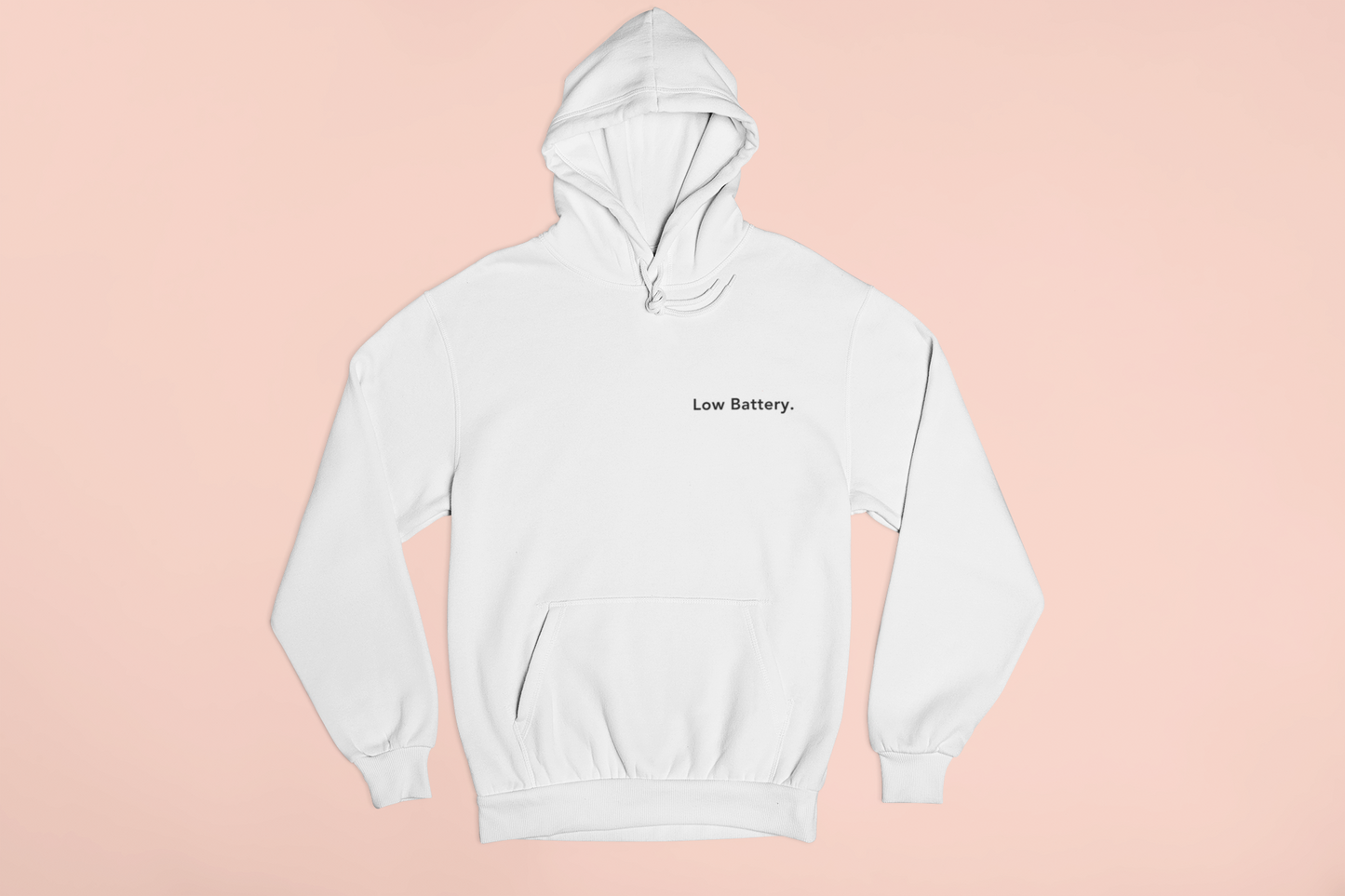 Low Battery. - Embroidered Hoodie
