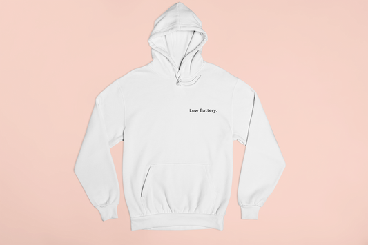 Low Battery. - Embroidered Hoodie