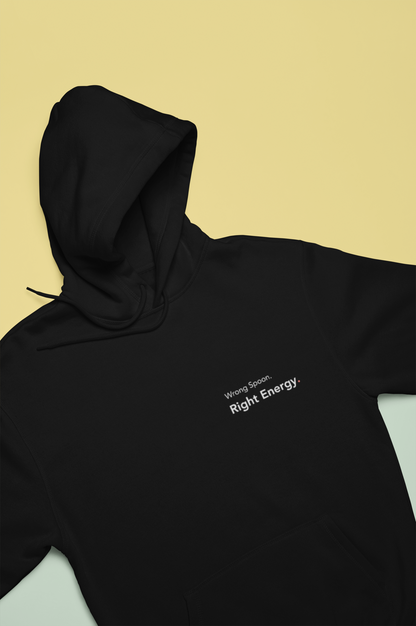 Wrong Spoon. Right Energy. - Embroidered Hoodie